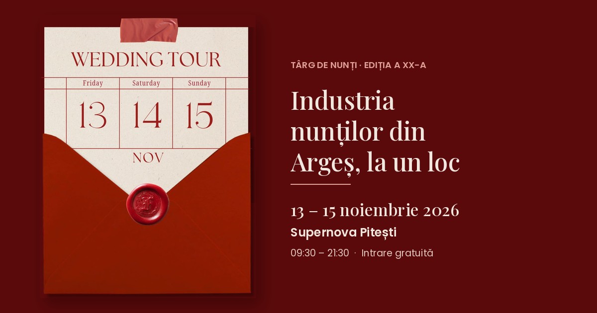 Industria nunților din Argeș se întâlnește la Wedding Tour